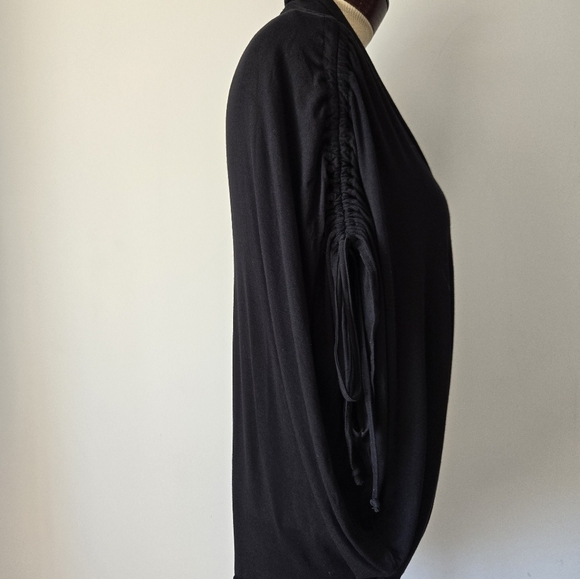 ROCK & ROLL COWGIRL Black Open Front Sweater with Colorful Embroidery Back.Small - Picture 5 of 13